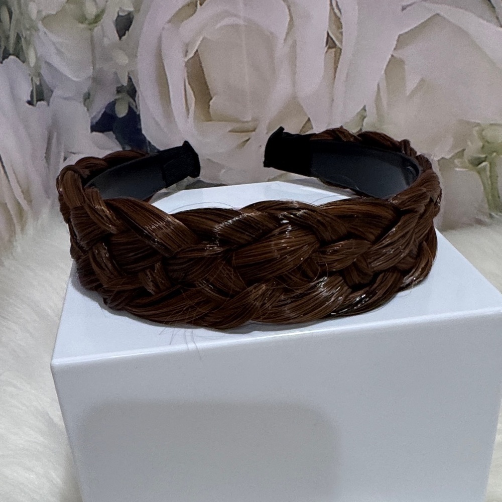 Brown Braided Headband